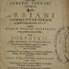 Epicteti Stoici philosophi Enchiridion, unà cum Cebetis Thebani Tabula. Accessêre Arriani commentariorum de Epicteti disputationibus lib. IV. Omnia Hieron. Wolfio interprete, cum ejusdem annotationibus. Item Porphyrii philosophi Pythagorici De abstinentia ab animalibus necandis libri quatuor, ex nova versione; cui sujiciuntur notæ breviusculæ. Ejusdem liber De vita Pythagoræ: & Sententiæ ad intelligibilia ducentes: De antro nympharum quod in Odyssea describitur. Lucas Holstenius Hamburgens. Latinè vertit. Dissertationem de vita & scriptis Porphyrii, & ad vitam Pythagoræ observationes adjecit. Cum indicibus in Arrianum & Porphyrium locupletissimis