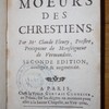 Les Moeurs des chrestiens