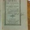 Hymne au soleil, suivi de plusieurs morceaux du même genre