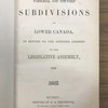 Parochial and Township Subdivisions of Lower Canada, in return to the annexed address of the Legislative Assembly, 1853