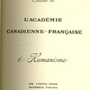 Cahiers de l’Académie canadienne-française, 6 - Humanisme