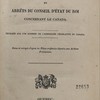 Édits, ordonnances royaux, déclarations et arrêts du Conseil d'État du Roi concernant le Canada