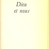 Dieu et nous