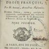 Institution au droit françois