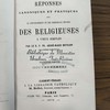 Réponses canoniques et pratiques sur le gouvernement et les principaux devoirs des religieuses à voeux simples