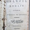 Le graduel romain à l'usage du diocèse de Québec