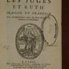 Josué, les Juges et Ruth