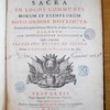 Scriptura Sacra in locos communes morum et exemplorum novo ordine distributa, commodiore quàm hactenus methodo ad usum concionatorum digesta. Cum interpretatione difficiliorum : quibus præponitur praeparatio duplex ad eosdem