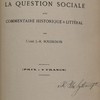 L'encyclique sur la question sociale avec commentaire historique et littéral