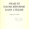 Vraie et fausse réforme dans l’Église