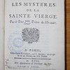 Sermons sur les mysteres de la Sainte Vierge