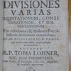 Instructio practica octavae pars secunda, Divisiones varias ...