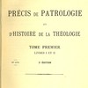 Précis de patrologie et d’histoire de la théologie