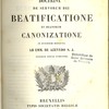 Doctrina de servorum dei beatificatione ed beatorum canonizatione