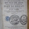 De la connoissance et de l'amour du Fils de Dieu Nostre Seigneur Jesus-Christ