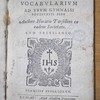 Nomenclator seu vocabularium ad usum gymnasii societatis Jesu