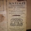 Maximes spirituelles pour la conduite des âmes, également utiles aux directeurs, & aux penitens