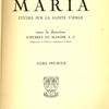 Maria. Études sur la Sainte Vierge