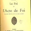 La foi et l’acte de foi