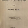 Mélanges d'histoire et de littérature