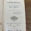 L'esprit de Pie IX, ou, Les plus beaux traits de la vie de ce grand pape