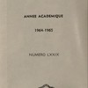 Annuaire du Séminaire de Rimouski : Année académique 1964-1965