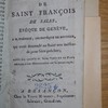 Lettre de saint François de Sales, évêque de Genève, à M. Frémiot, archevêque de Bourges..