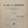Notice sur M. Jos. O. Leprohon, archiprêtre, directeur du Collège de Nicolet