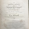 Chants sacrés, ou Nouveaux Airs de Cantiques à une ou plusieurs Voix (ad libitum), avec Accomp. de Piano, à l'usage des Paroisses, des Maisons religieuses, des Institutions et des Ecoles de Musique