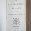 Le processional romain, a l'usage du Diocèse de Québec
