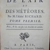 Histoire naturelle de l'air et des météores