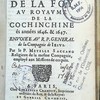 Relation des progrez de la foi au royaume de la Cochinchine és années 1646. et 1647. envoiée au R. P. general de la Compagnie de Jesus