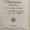 Lettres à un gentilhomme russe, sur l'Inquisition espagnole