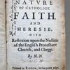 A treatise of the nature of Catholick faith, and heresie, with reflexion upon the nullitie of the English Protestant church and clergy