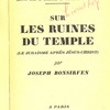 Sur les ruines du temple (Le judaïsme après Jésus-Christ)