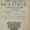 L'office de la quinzaine de Pasque, latin-françois, à l'usage de Rome et de Paris