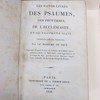 Les saints livres des psaumes, des proverbes, de l'ecclésiaste, et du prophète Isaïe