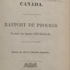Exploration géologique du Canada : Rapport de progrès