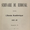 Annuaire de Séminaire de Rimouski : Année académique 1895-1896