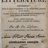 Histoire élémentaire et critique de la littérature