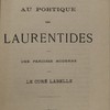 Au portique des Laurentides. Une paroisse moderne. Le curé Labelle