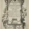 Office de la semaine sainte en latin & en françois, à l'usage de Rome & de Parisa avec des refléxions et méditations, prières et instructions pour la confession et communion