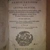 Lexicon manuale graeco-latinum et latino-graecum