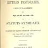 Mandements, lettres pastorales, circulaires de Mgr. Jean Langevin, et statuts synodaux du Diocèse de Saint Germain de Rimouski