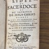 L'idée du Sacerdoce et du Sacrifice de Jesus-Christ.