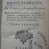Institution au droit françois