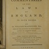 Commentaries on the laws of England, in four books