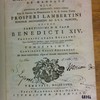 Casus conscienti de mandato olim Eminentiss. et Reverendiss. ... S.R.E. Presb. Card. Prosperi Lambertini ... deinde sanctisssimi D.N. Pap Benedicti XIV propositi ac resoluti, opus confesariis omnibus, atque animarum curam gerentibus perutile et necessarium ..