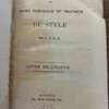 Extrait du cours théorique et pratique de style : livre de l'élève