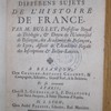 Dissertations sur différens sujets de l'histoire de France